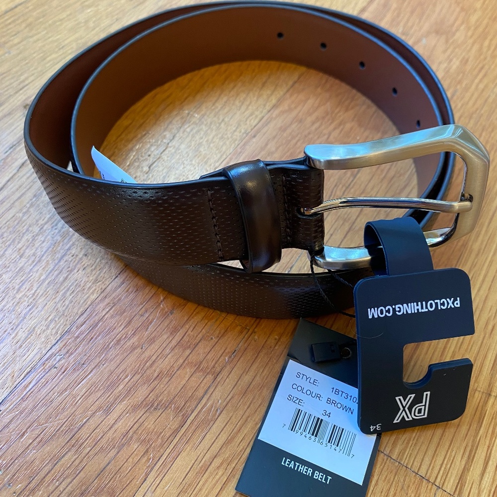 Mens PX micro perforated belt size 34